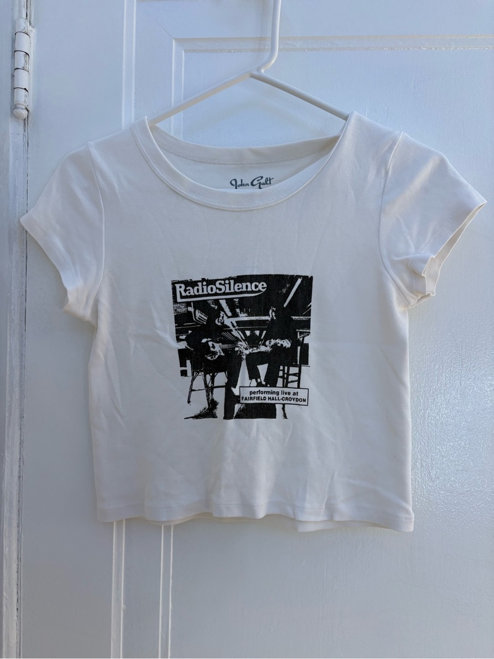 brandy melville radio silence graphic baby tee